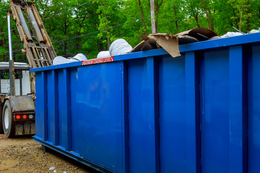 Blue Recycling Waste Dumpster 